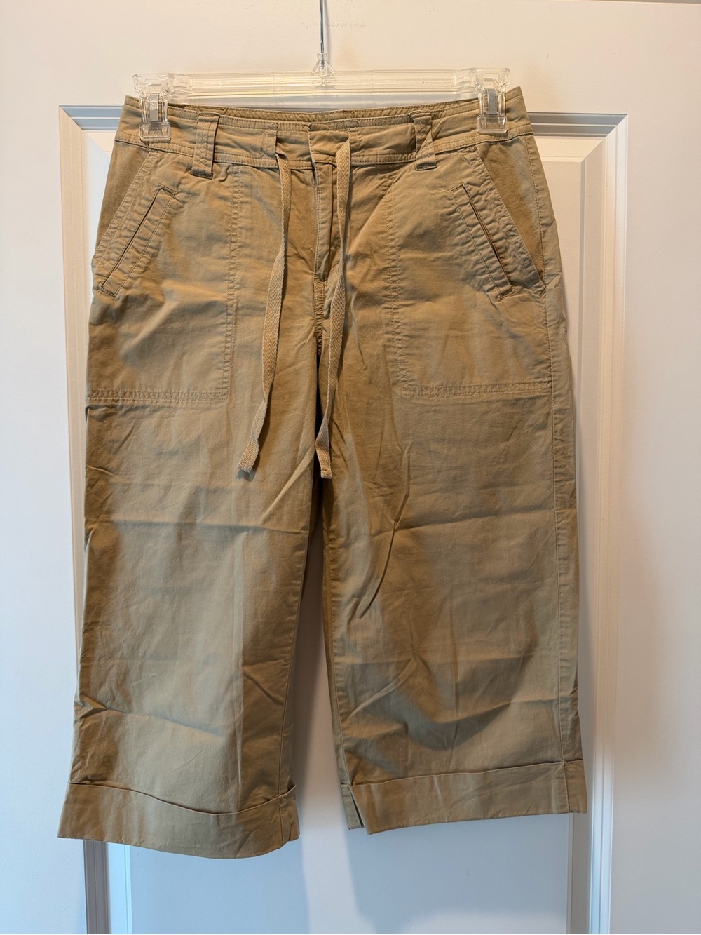 St. John's Bay Tan Drawstring Cargo Capris